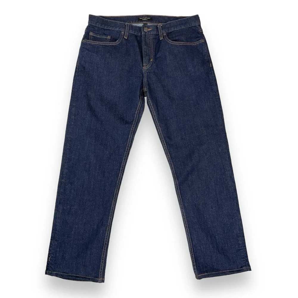 Banana Republic Jeans Men 33x30 (ACTUAL 34x27.5) Dark Blue Straight Fit Denim